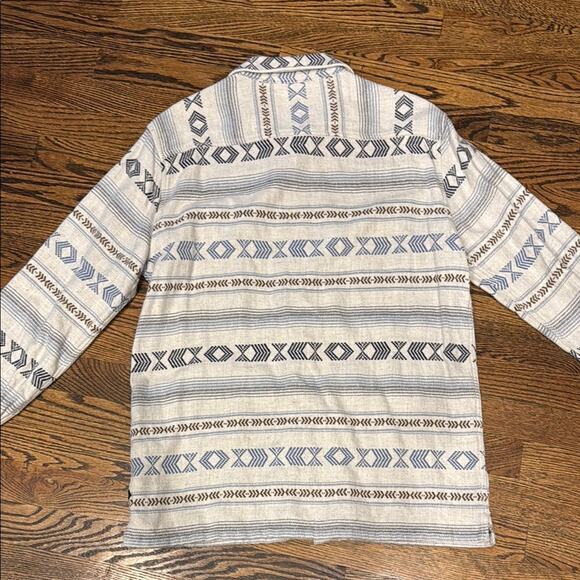 Billabong Offshore Jacquard Flannel Button Down Aztec Shirt Men's M - Picture 7 of 7